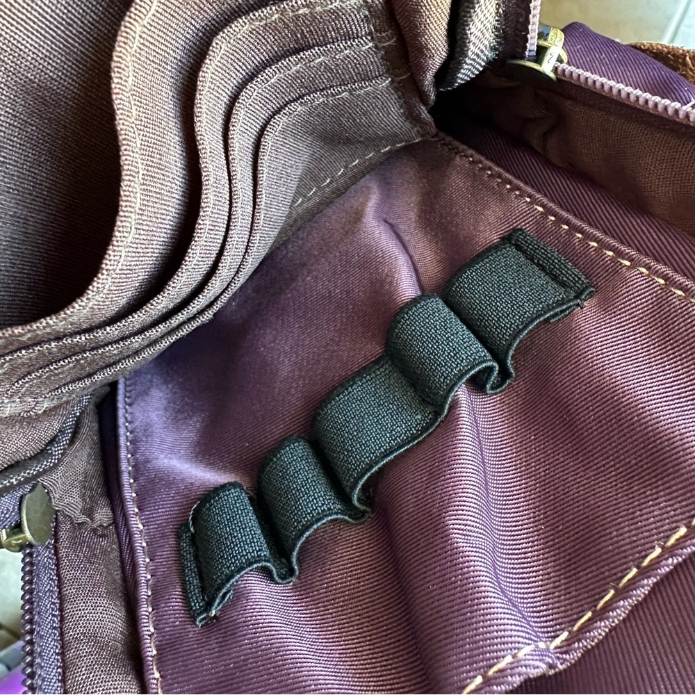 Purple Canvas Crossbody Sling Bag - Picture 9 of 15